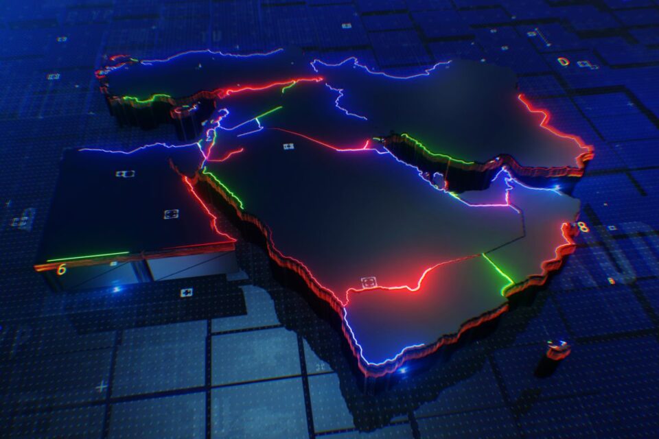 Middle East map digital MENA AI